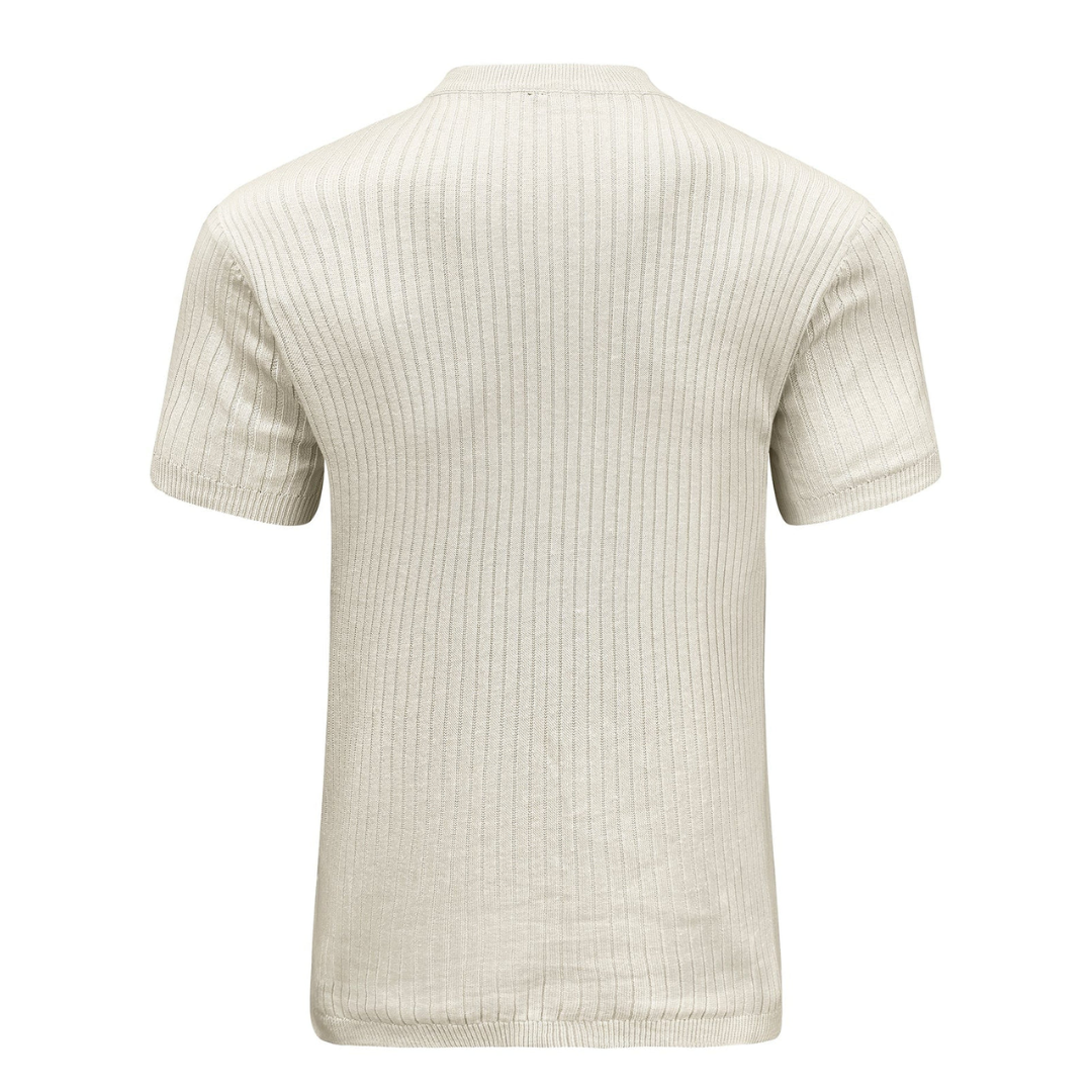 AT | Men’s Casual Rib Zip Polo Shirt