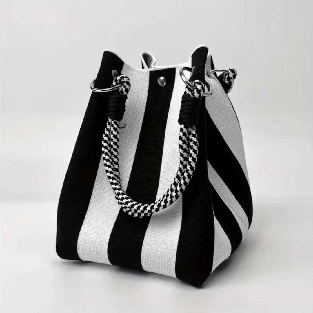 AT | Women’s Colorblock Striped Bucket Bag
