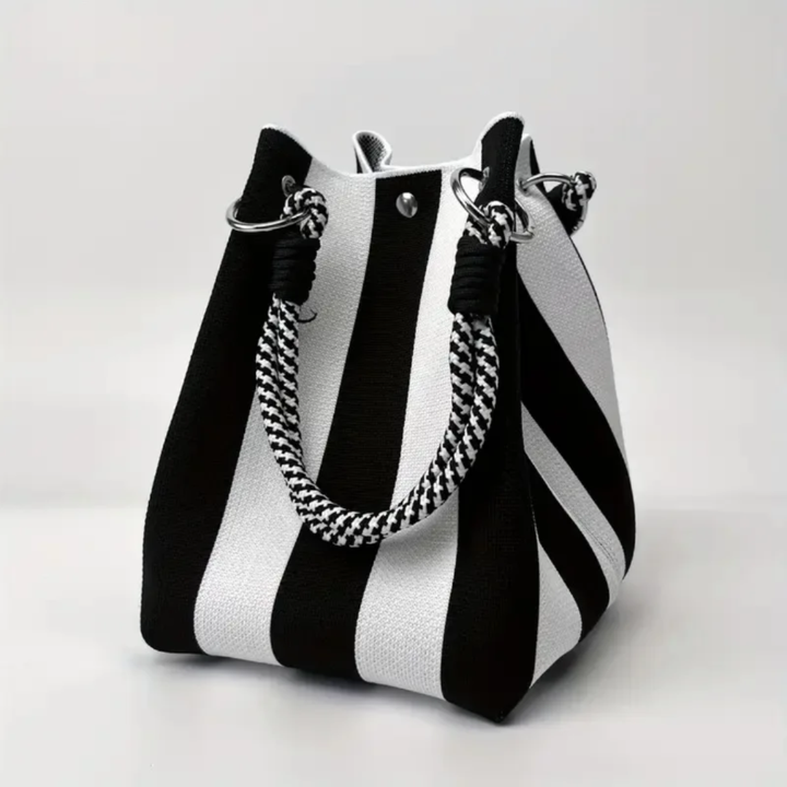 AT | Women’s Colorblock Striped Bucket Bag