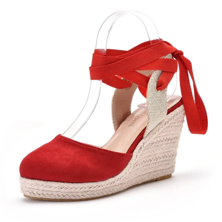 Marbella Lace-Up Wedge Espadrilles