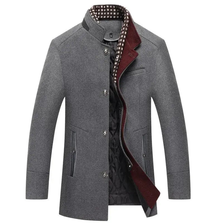 Marc Stand Collar Wool Coat Artisio