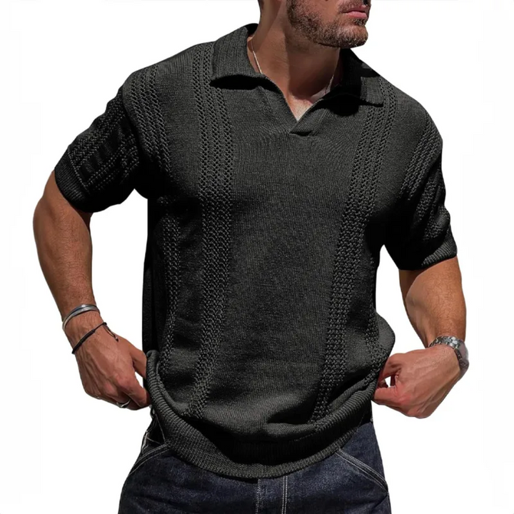 Marcus Milanese Textured Knit Polo