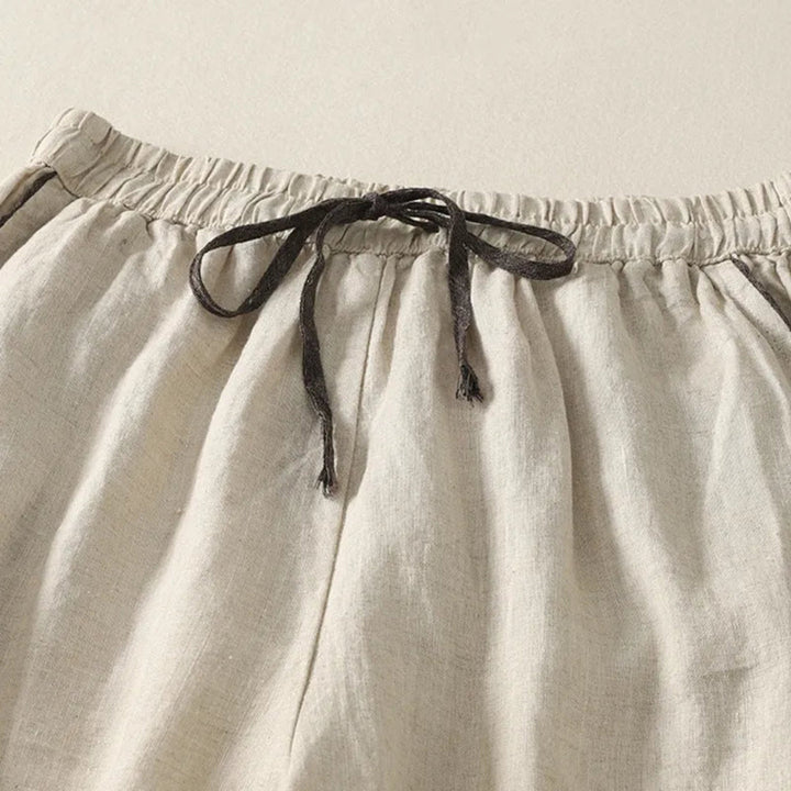 Marga Drawstring Linen Jogger Pants Artisio