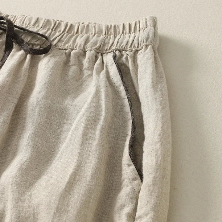 Marga Drawstring Linen Jogger Pants Artisio