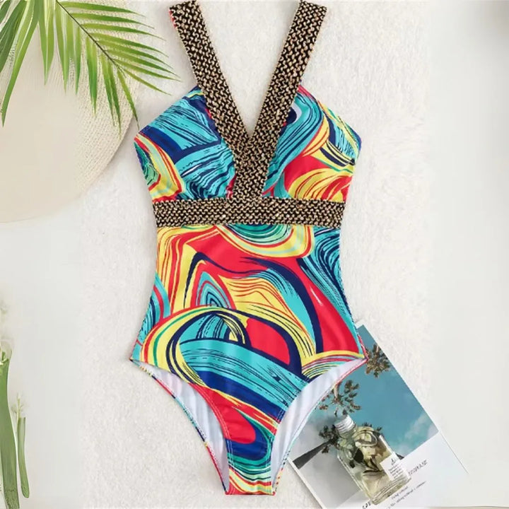 Marina Abstract Print One-Piece Swimsuit