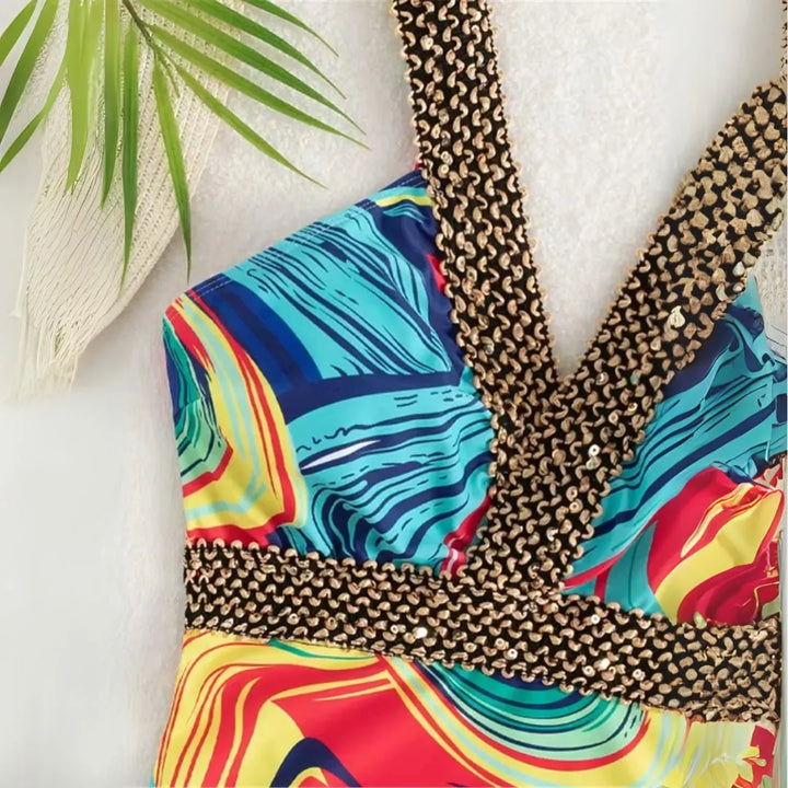 Marina Abstract Print One-Piece Swimsuit