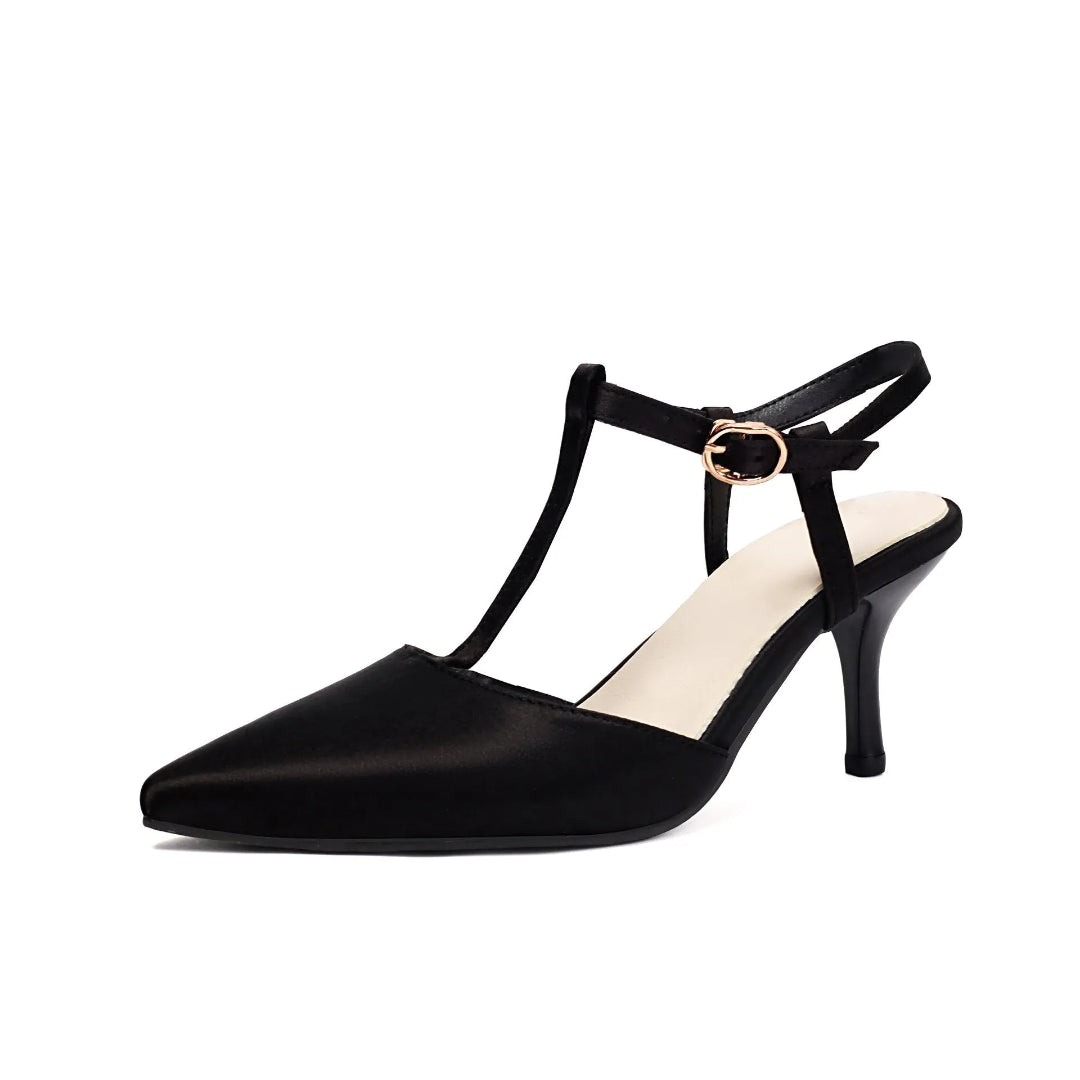 Maris T-Strap Pointed-Toe Stilletos