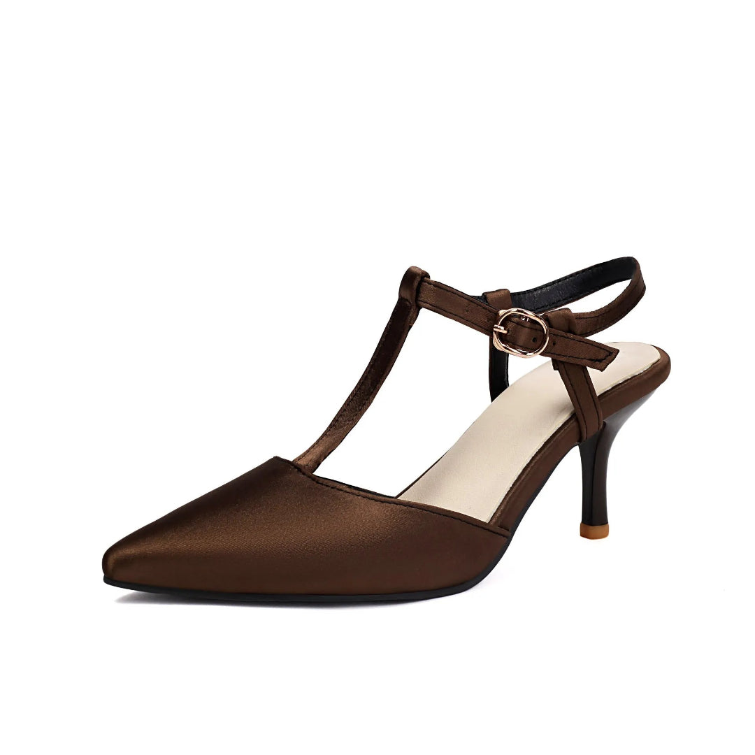 Maris T-Strap Pointed-Toe Stilletos