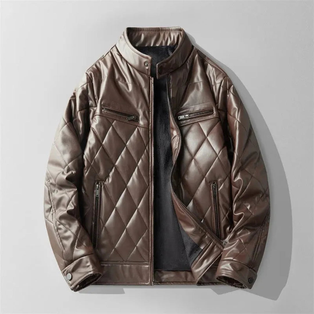Mark Quilted Leather Jacket