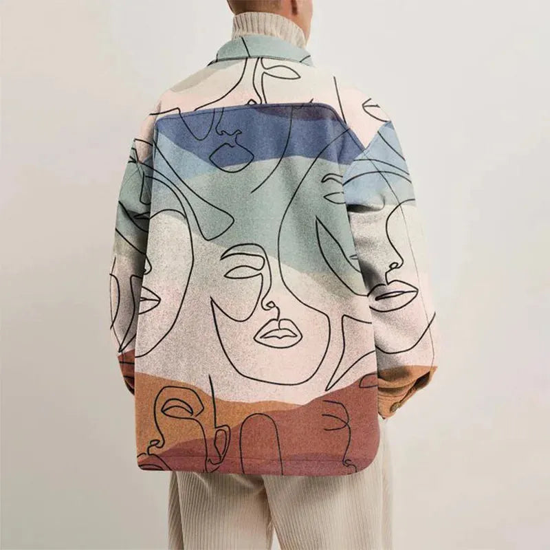 Mateo Abstract Lapel Jacket Artisio