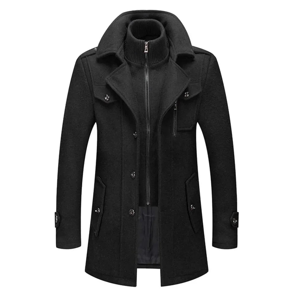 Matteo Double-Layer Wool Blend Coat Artisio