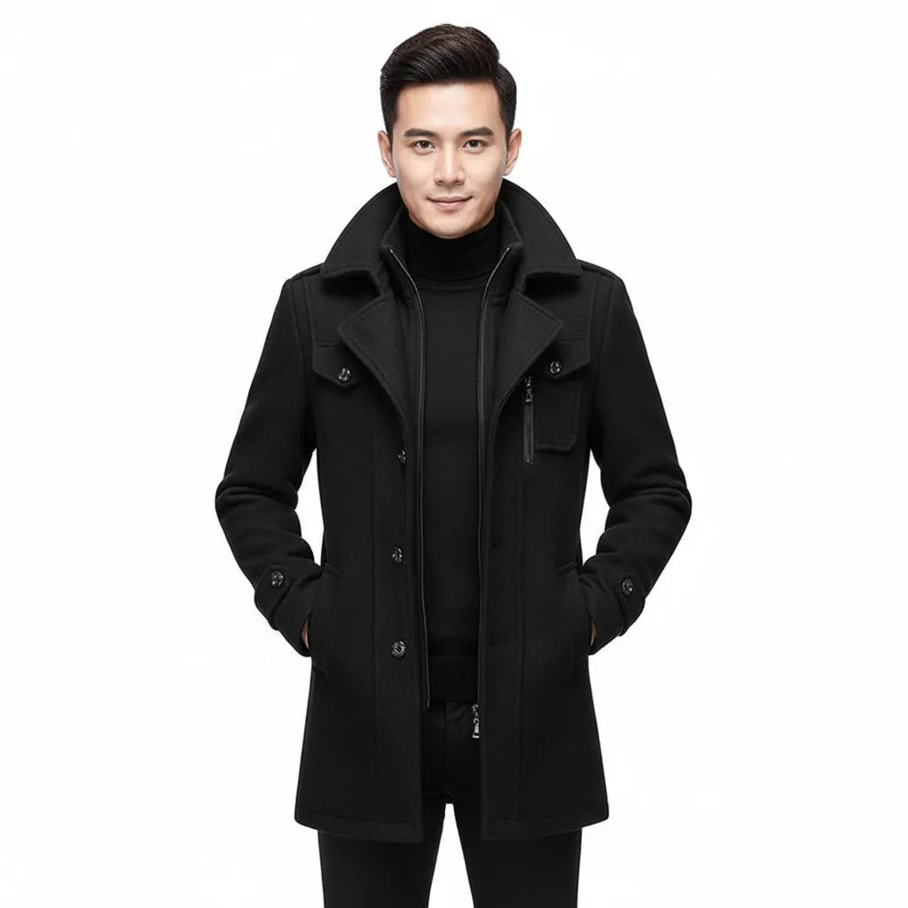 Matteo Double-Layer Wool Blend Coat Artisio