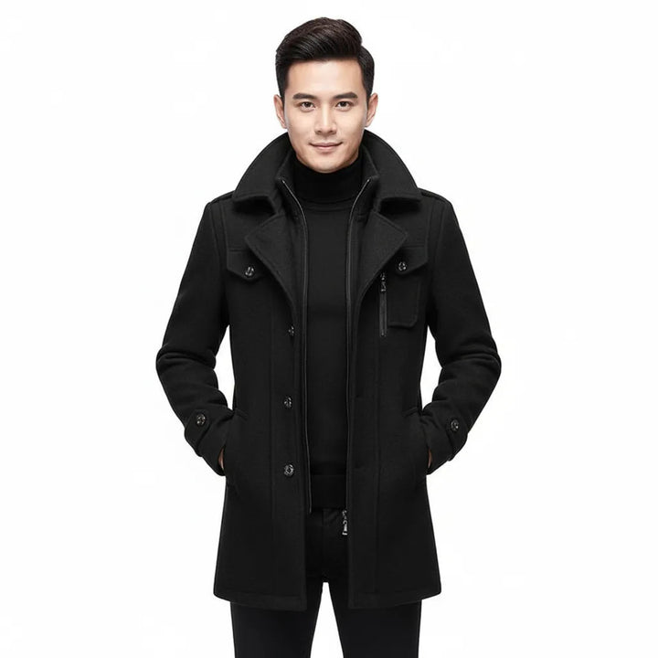 Matteo Double-Layer Wool Blend Coat Artisio