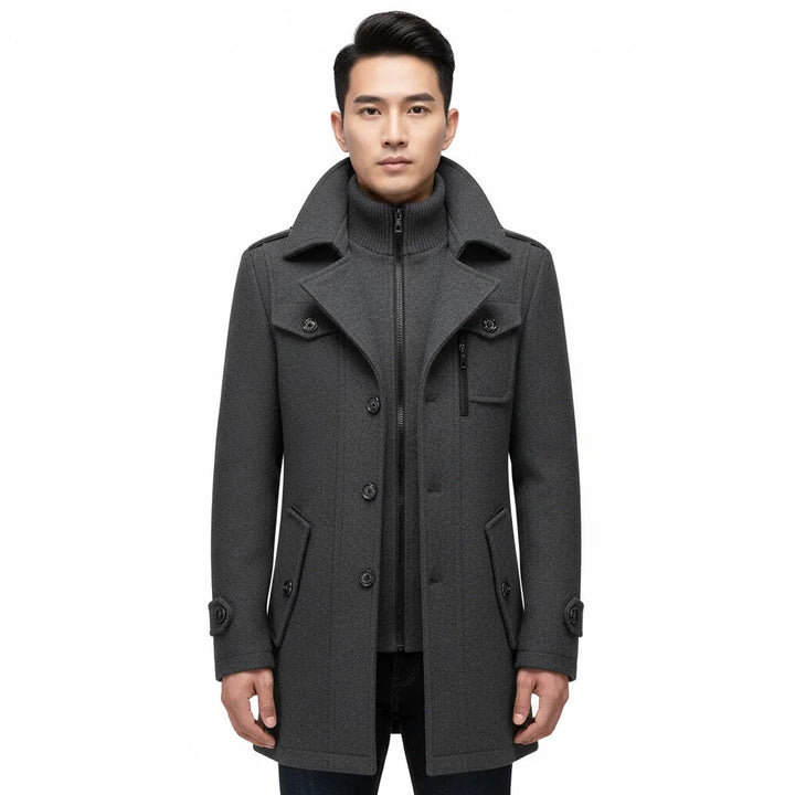 Matteo Double-Layer Wool Blend Coat Artisio