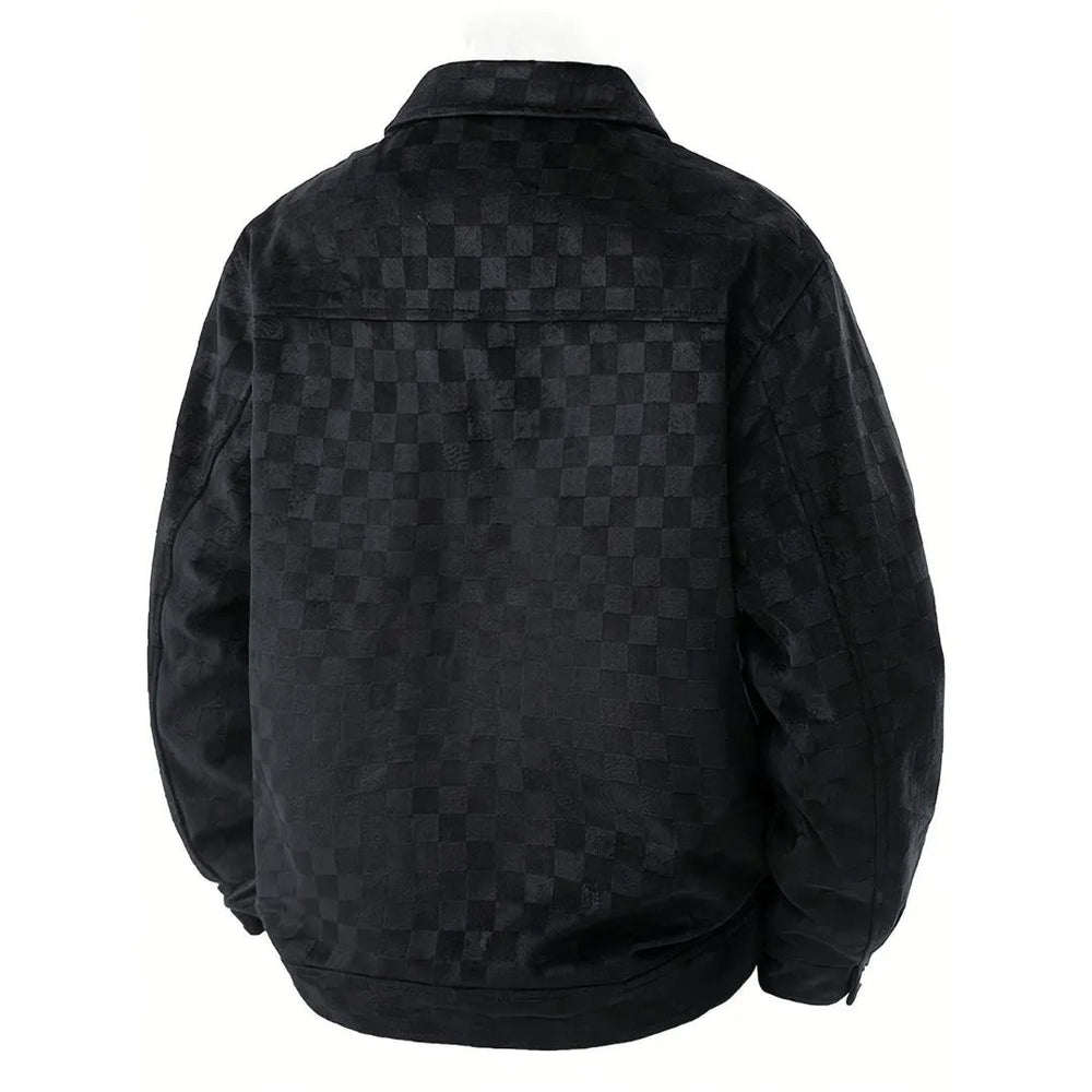 Men’s Checkerboard Suede Jacket Artisio