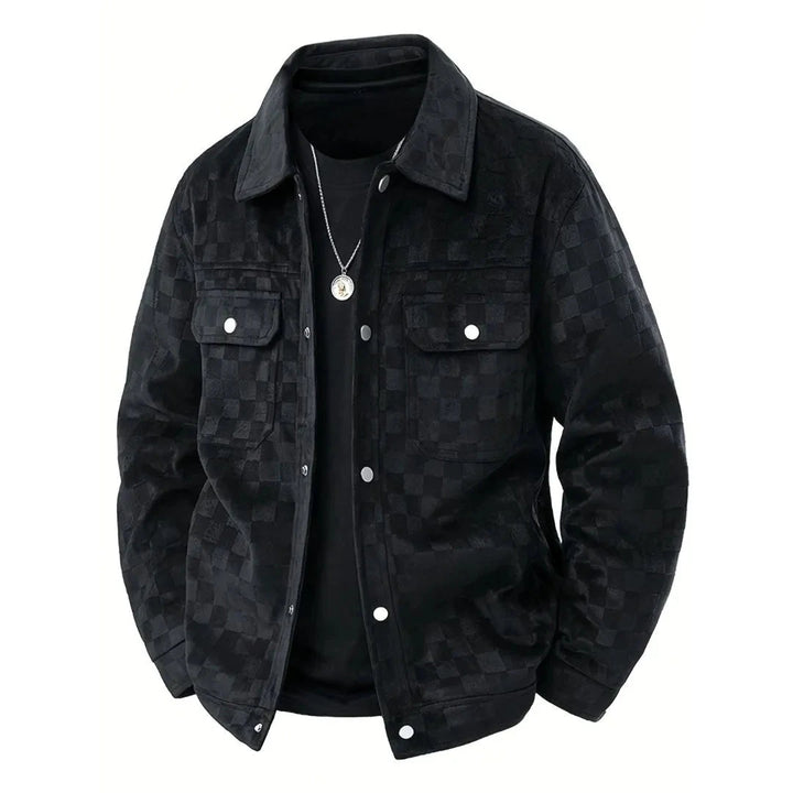 Men’s Checkerboard Suede Jacket Artisio