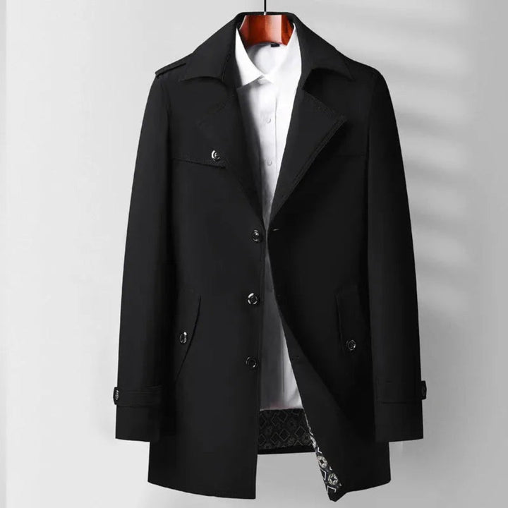 Men’s Classic Mid-Length Trench Coat Artisio
