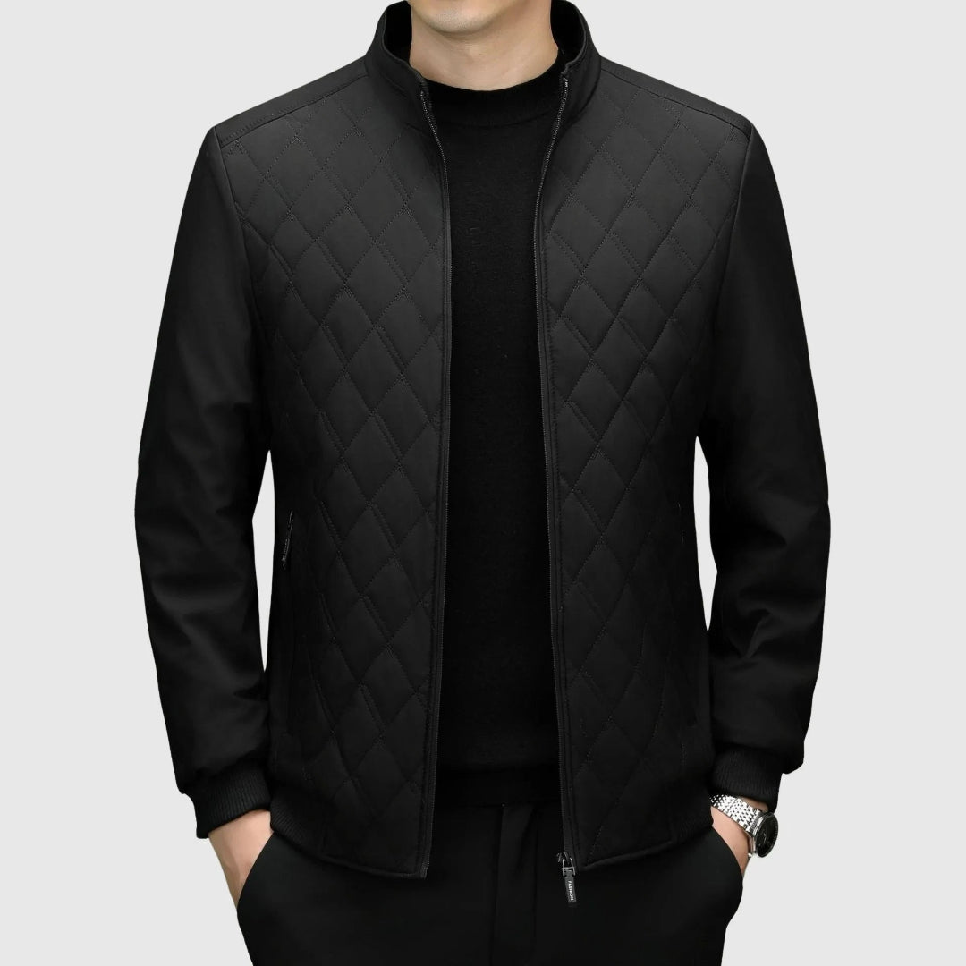 Men’s Diamond-Quilted Bomber Jacket