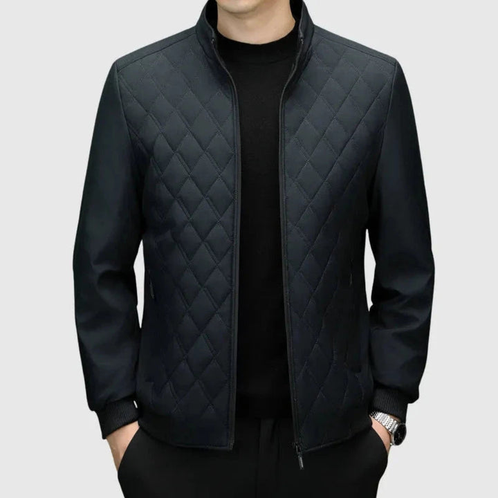 Men’s Diamond-Quilted Bomber Jacket