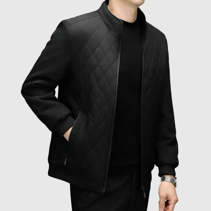 Men’s Diamond-Quilted Bomber Jacket