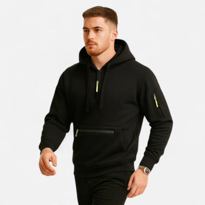 Men’s Knit Zip-Up Hooded Sweater