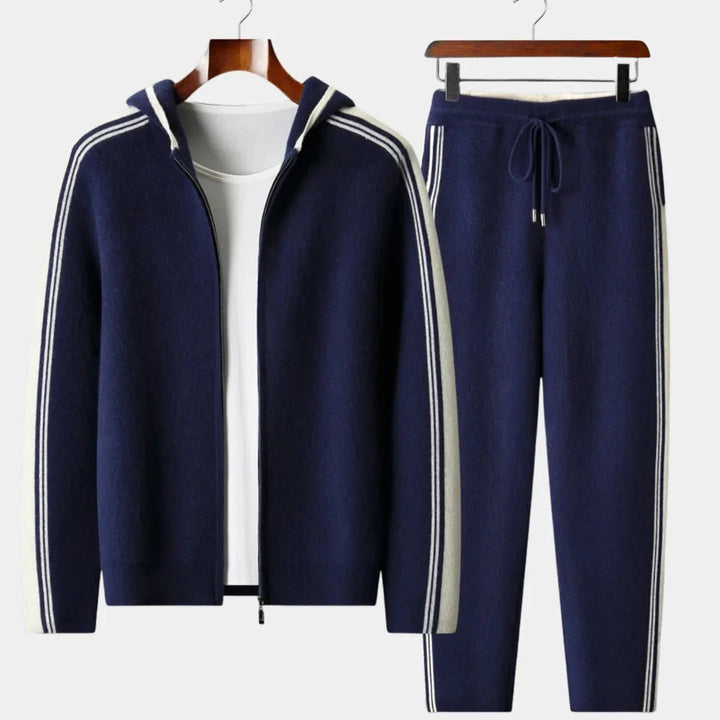 Men’s Knit Zip Hoodie and Jogger Set