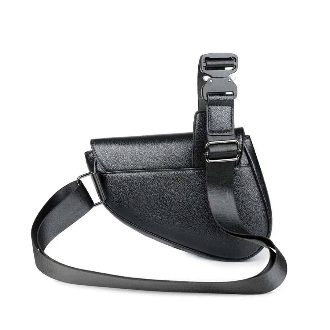 Men's Leather Saddle Crossbody Bag