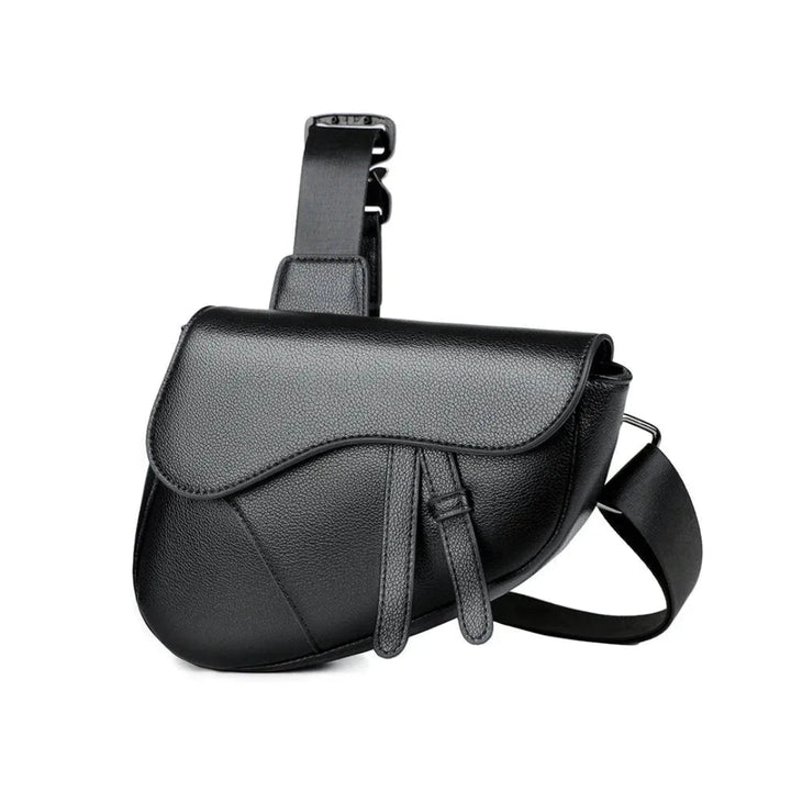 Men's Leather Saddle Crossbody Bag