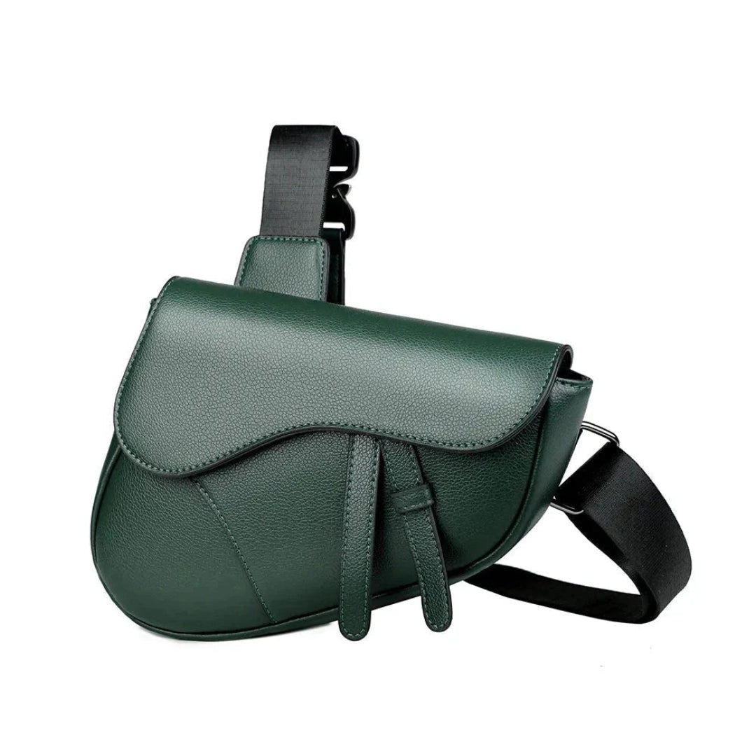 Men's Leather Saddle Crossbody Bag