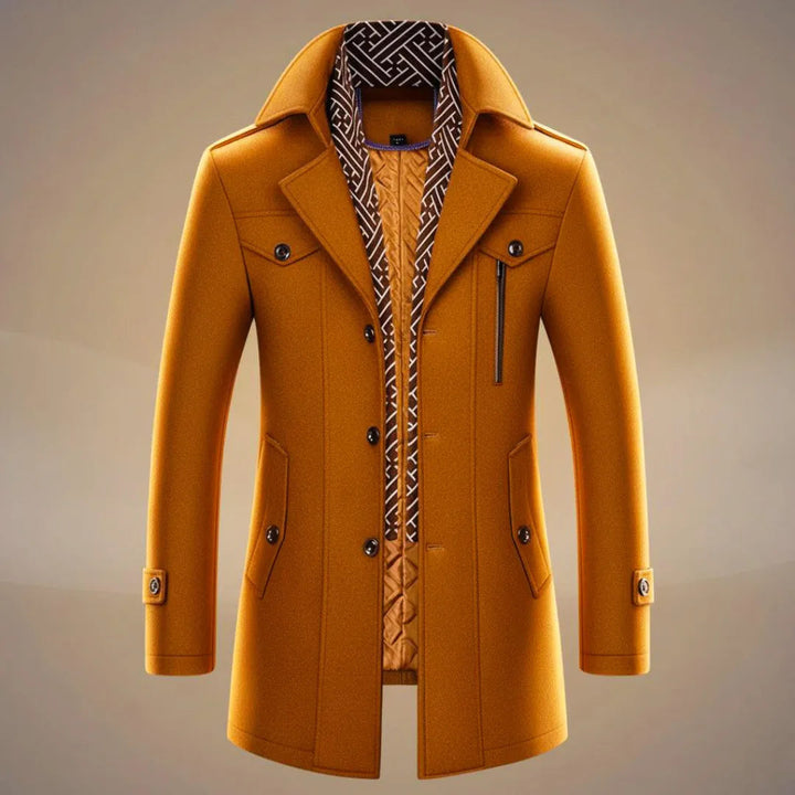 Men’s Long Wool Overcoat