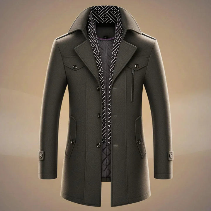 Men’s Long Wool Overcoat
