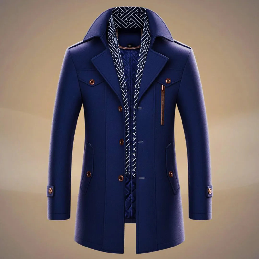 Men’s Long Wool Overcoat