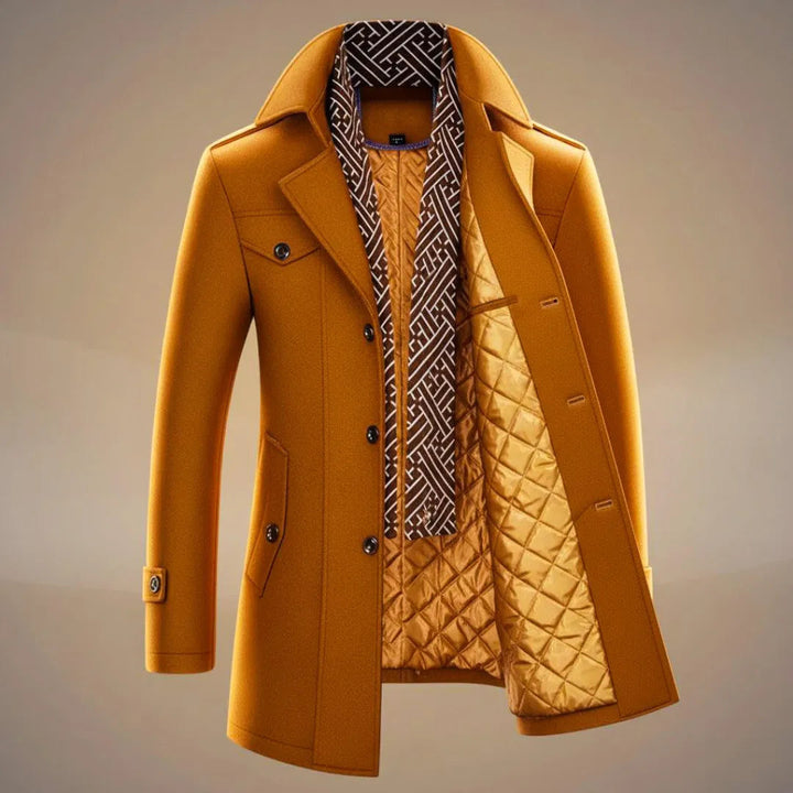 Men’s Long Wool Overcoat