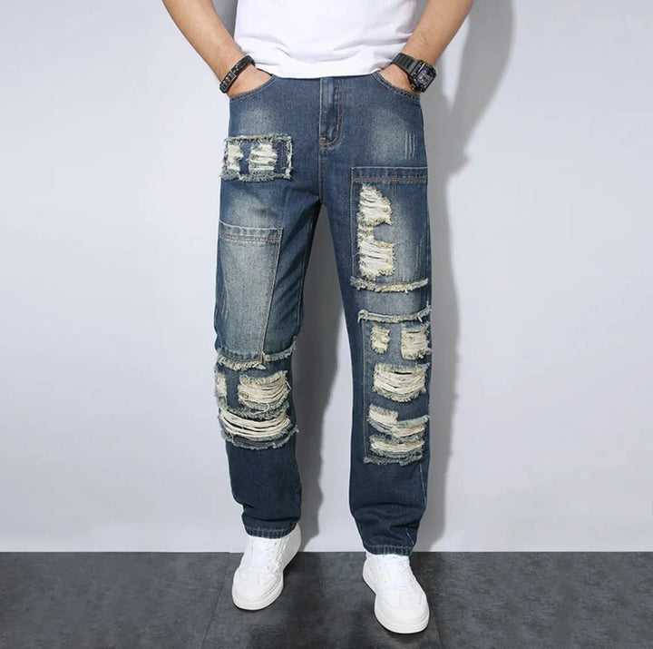 Men's Loose-Fit Distressed Jeans Artisio