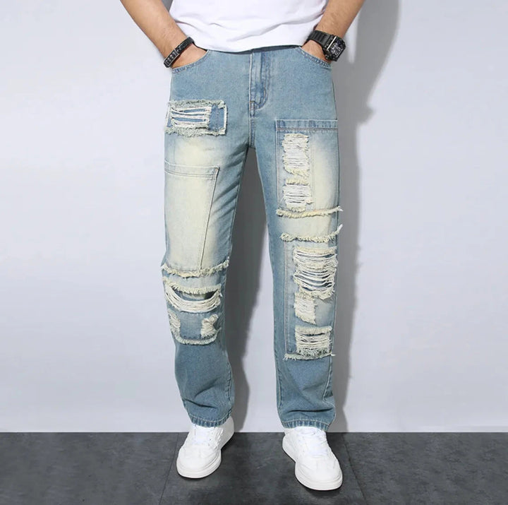 Men's Loose-Fit Distressed Jeans Artisio