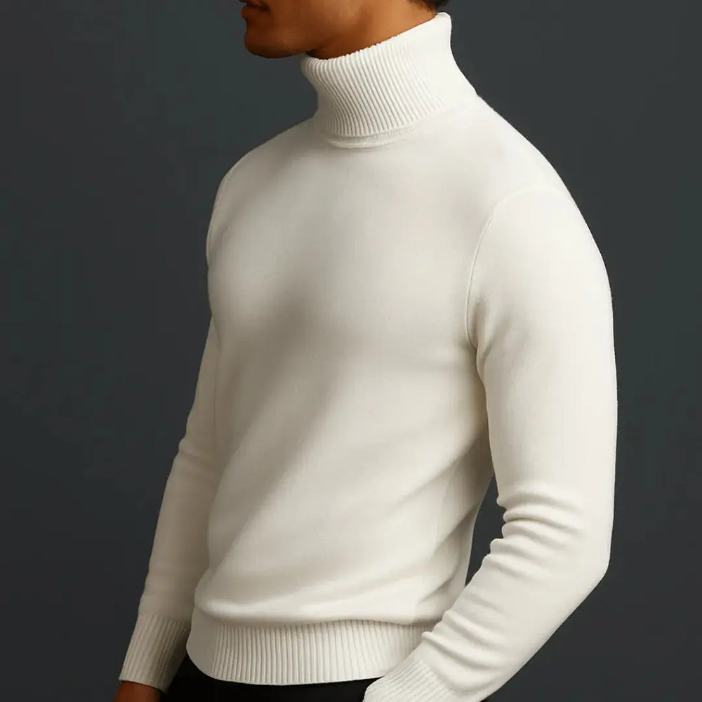 Men’s Merino Wool-Blend Turtleneck Sweater Artisio