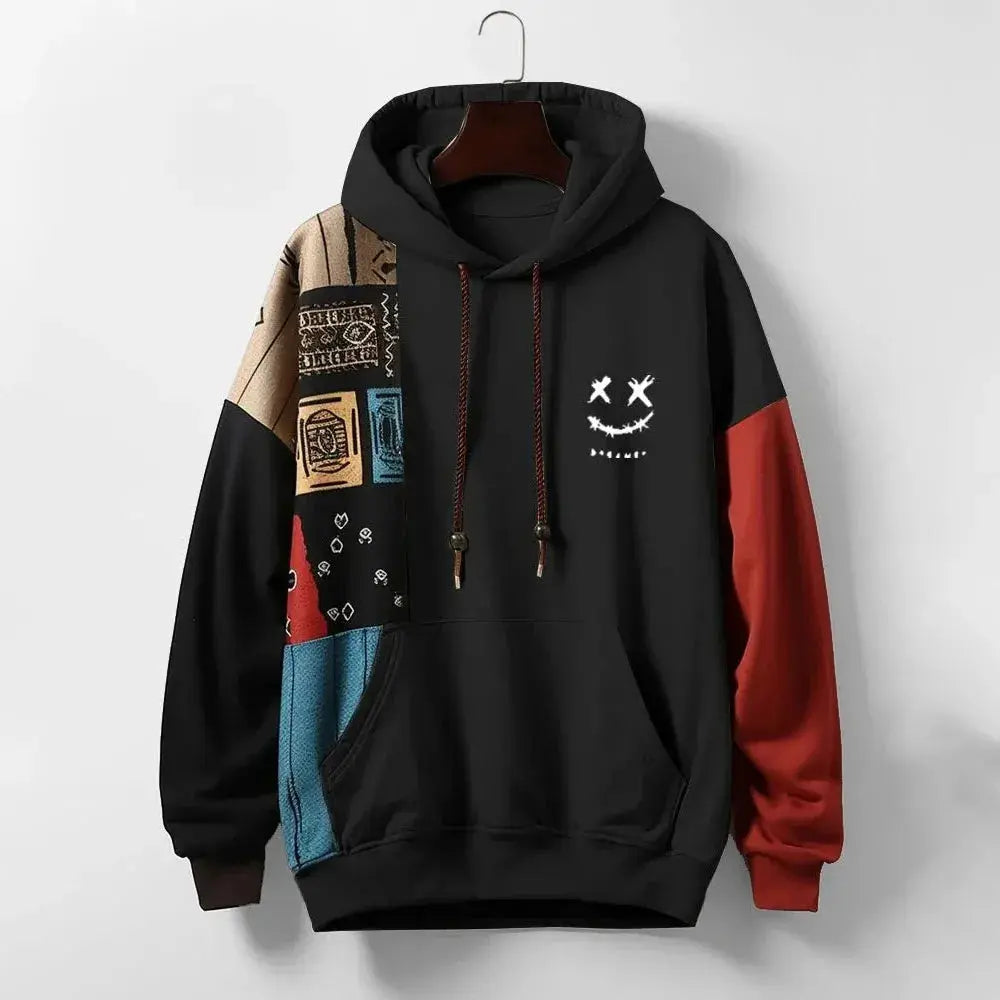 Men’s Multi-Panel Graphic Hoodie Artisio