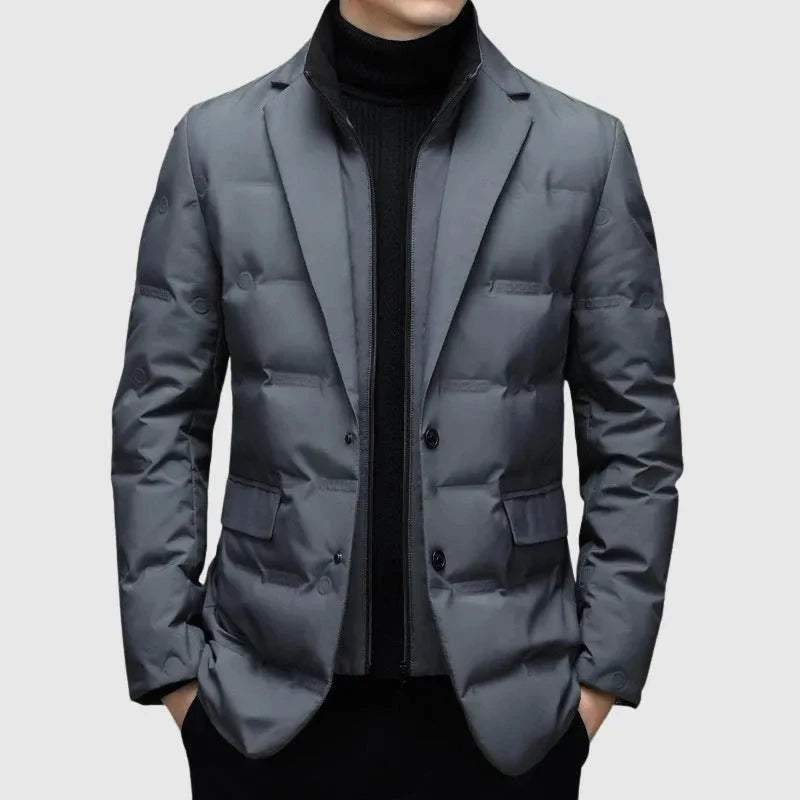 Men's Quilted Down Blazer Jacket Artisio