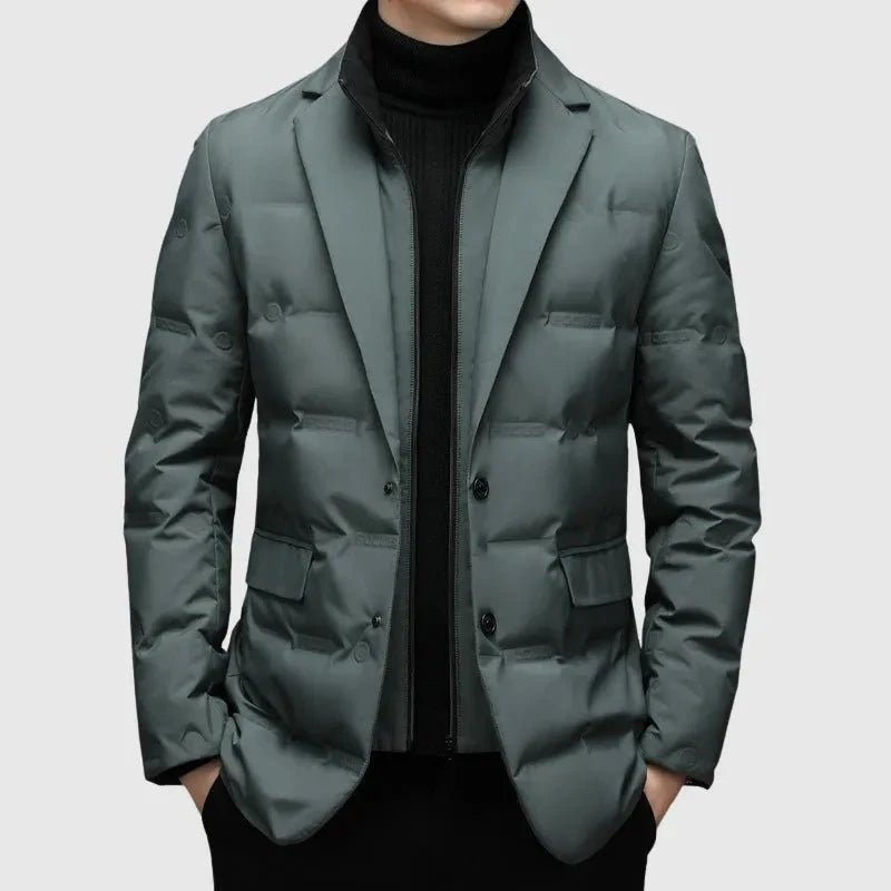 Men's Quilted Down Blazer Jacket Artisio