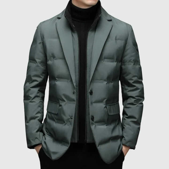 Men's Quilted Down Blazer Jacket Artisio