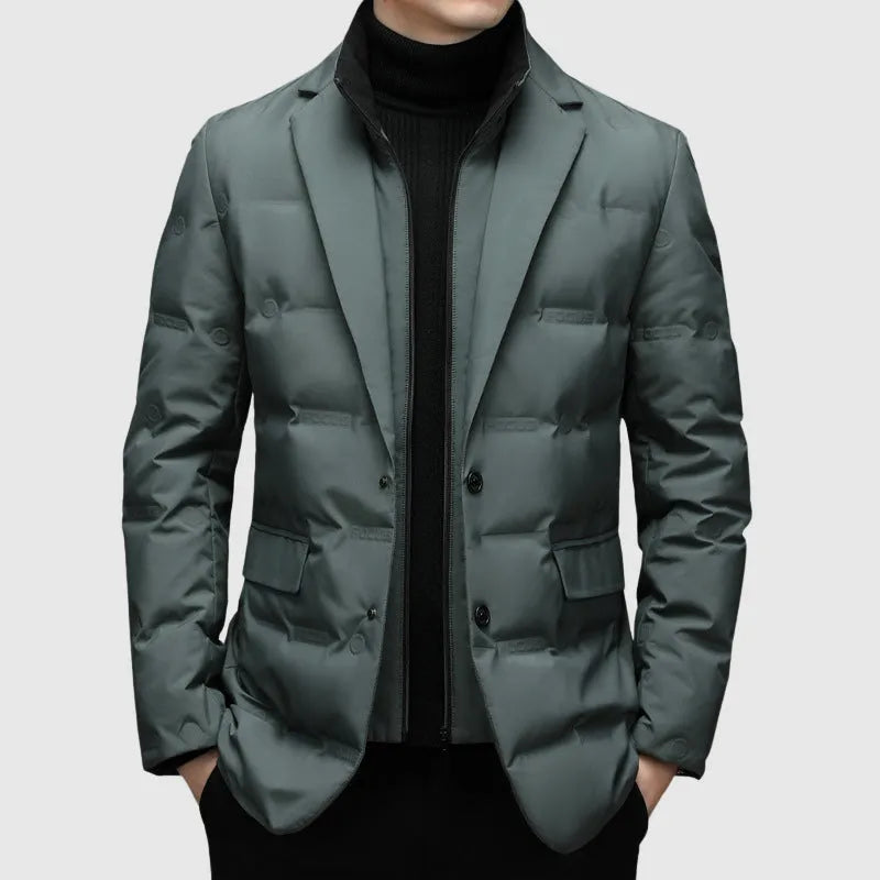 Men's Quilted Down Blazer Jacket Artisio
