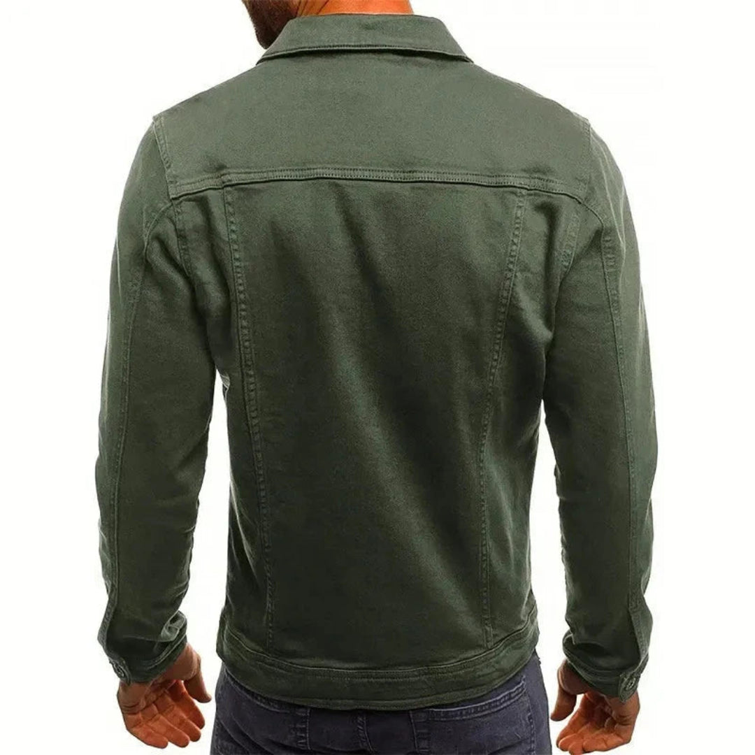 Men’s Slim-Fit Buttoned Denim Jacket