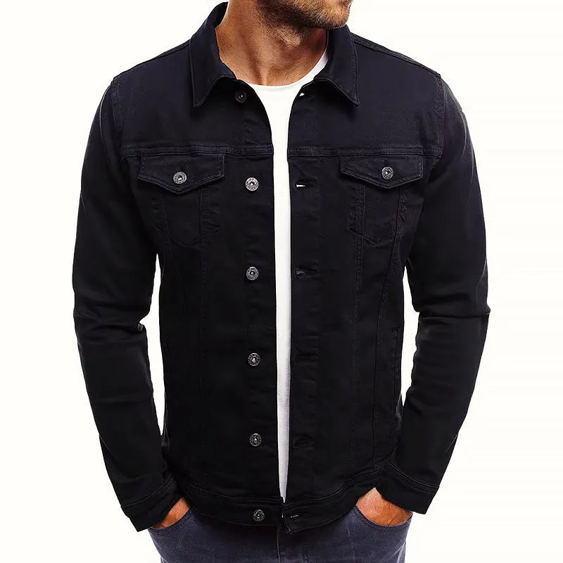 Men’s Slim-Fit Buttoned Denim Jacket Artisio