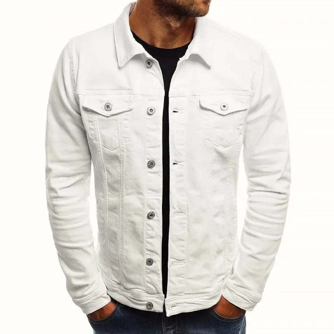 Men’s Slim-Fit Buttoned Denim Jacket
