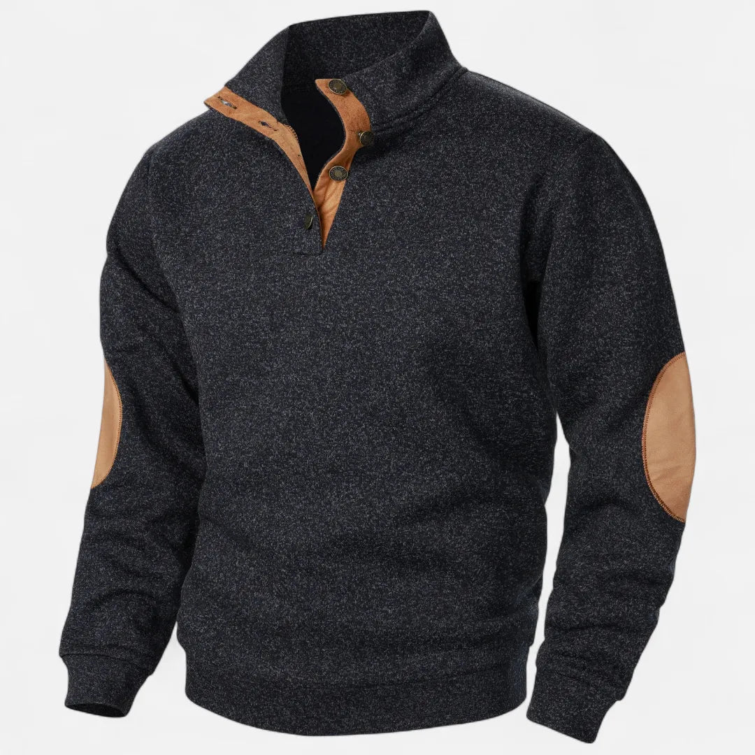 Men’s Stand-Collar Knit Sweater