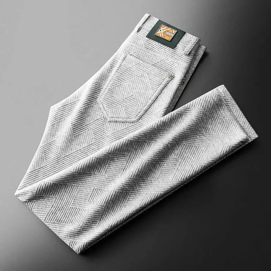 Men’s Textured Jacquard Stretch Pants Artisio