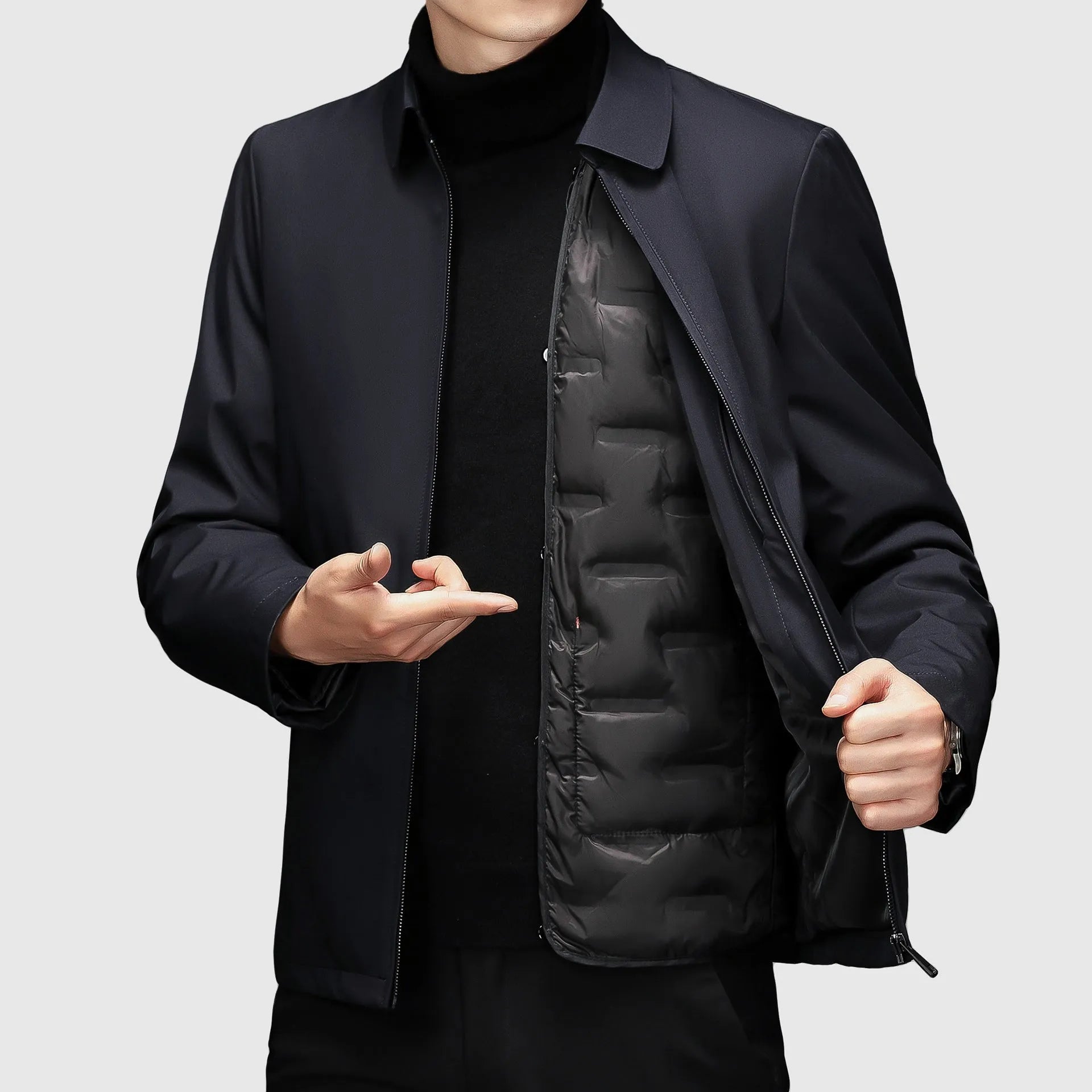 Men's Turn-Down Collar Down Jacket Artisio