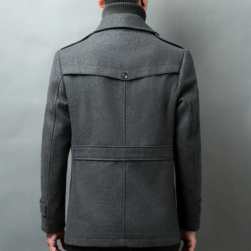 Men’s Wool Blend Pea Coat Artisio