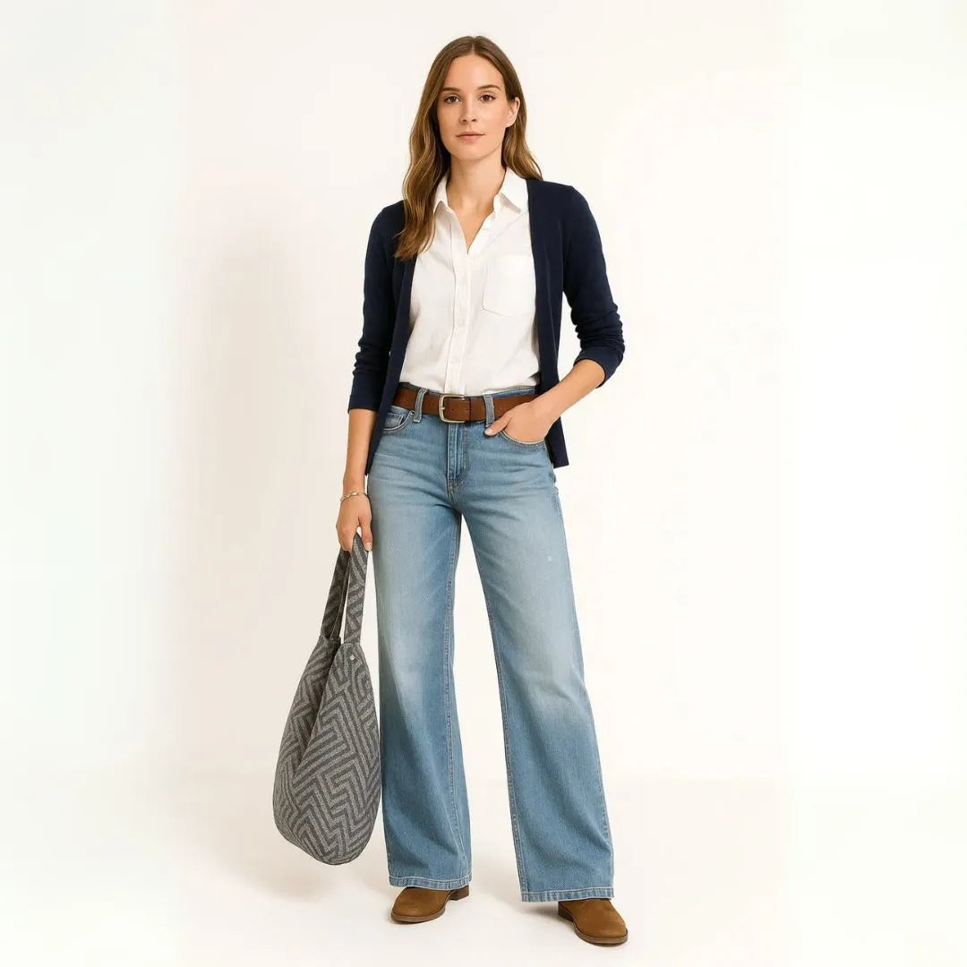 Mica High Waisted Wide Leg Jeans Artisio