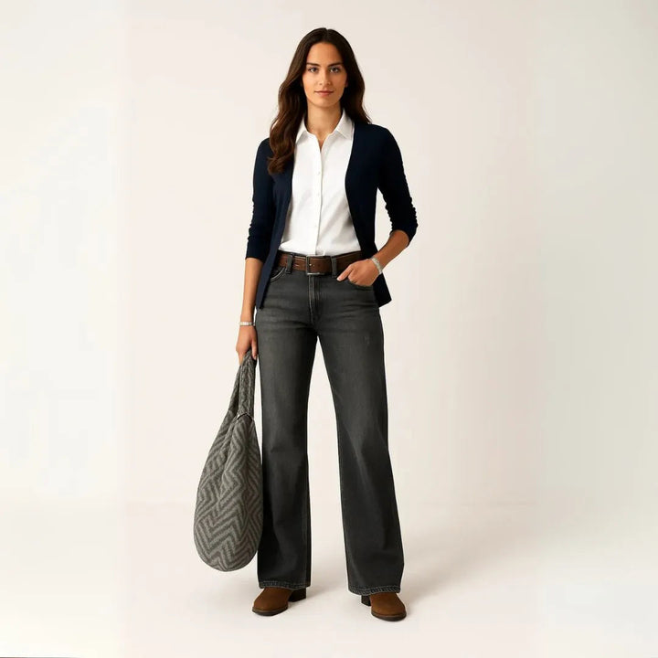 Mica High Waisted Wide Leg Jeans Artisio